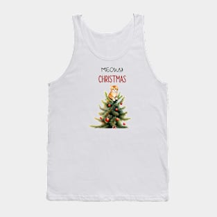 Meowy Christmas Tank Top